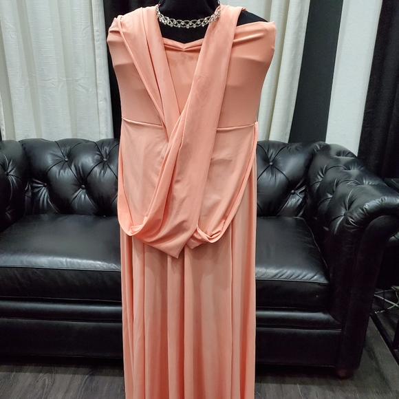 🔥FREE🔥$30Purchase Peach infinity wrapdress 1size - Picture 5 of 8